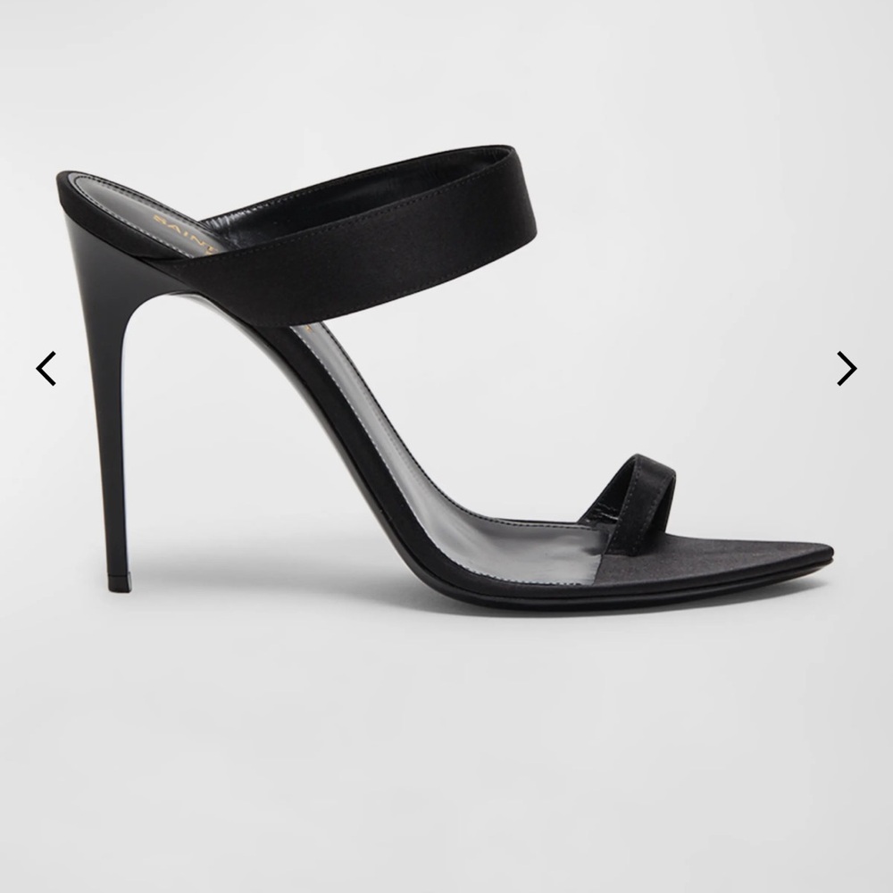Martha silk toe-loop heel sandals
